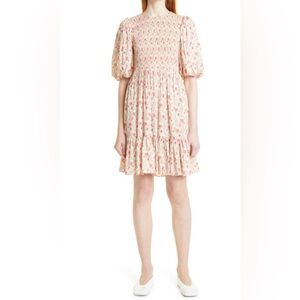 ByTimo floral smocked puffed sleeve dress